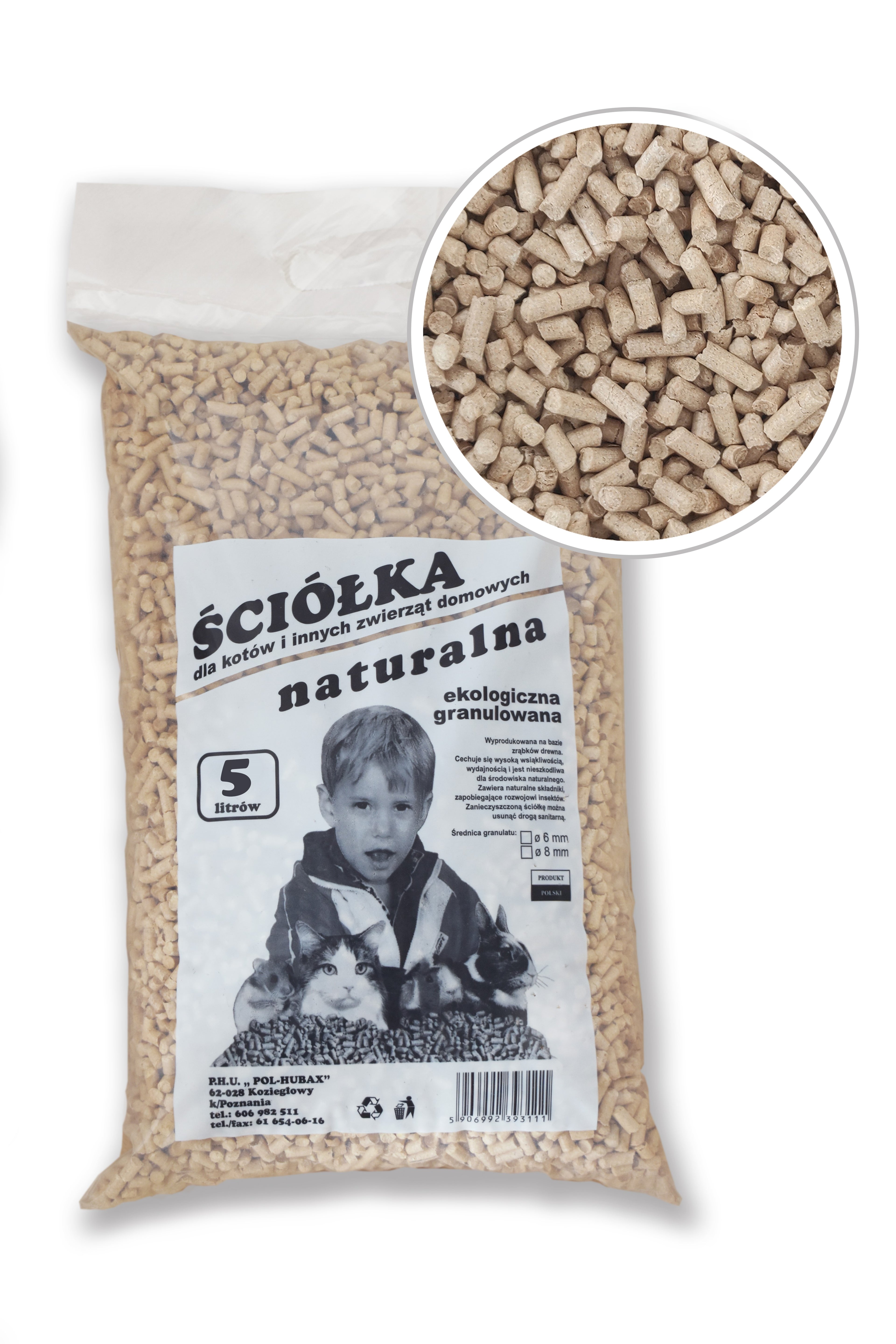 Podłoże - Pellet Drewniany 5L Pol-Hubax
