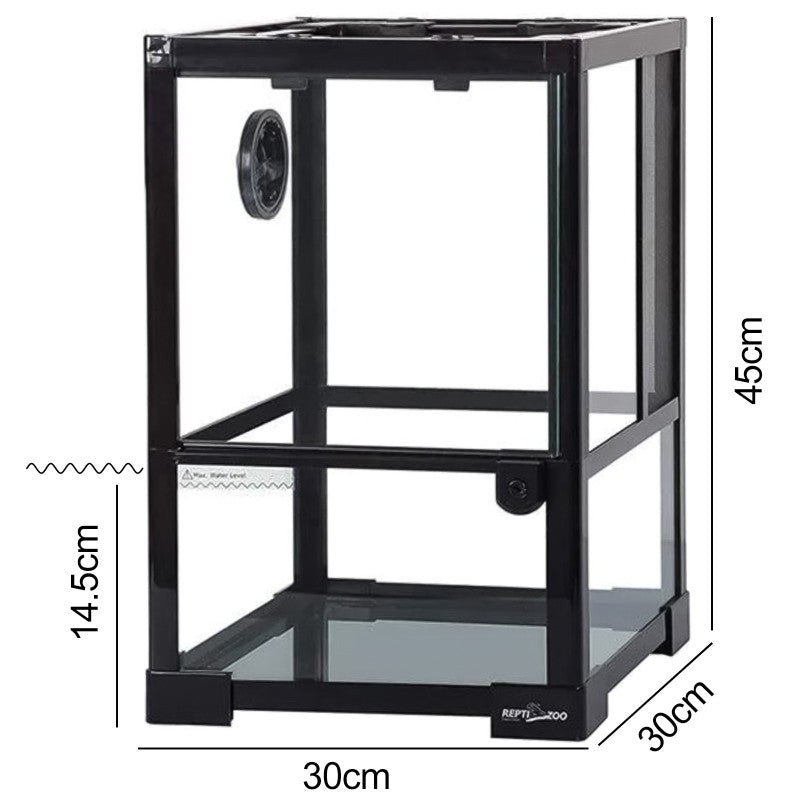 Repti-Zoo Glass Terrarium 30x30x45cm - szklane terrarium z metalową siatką