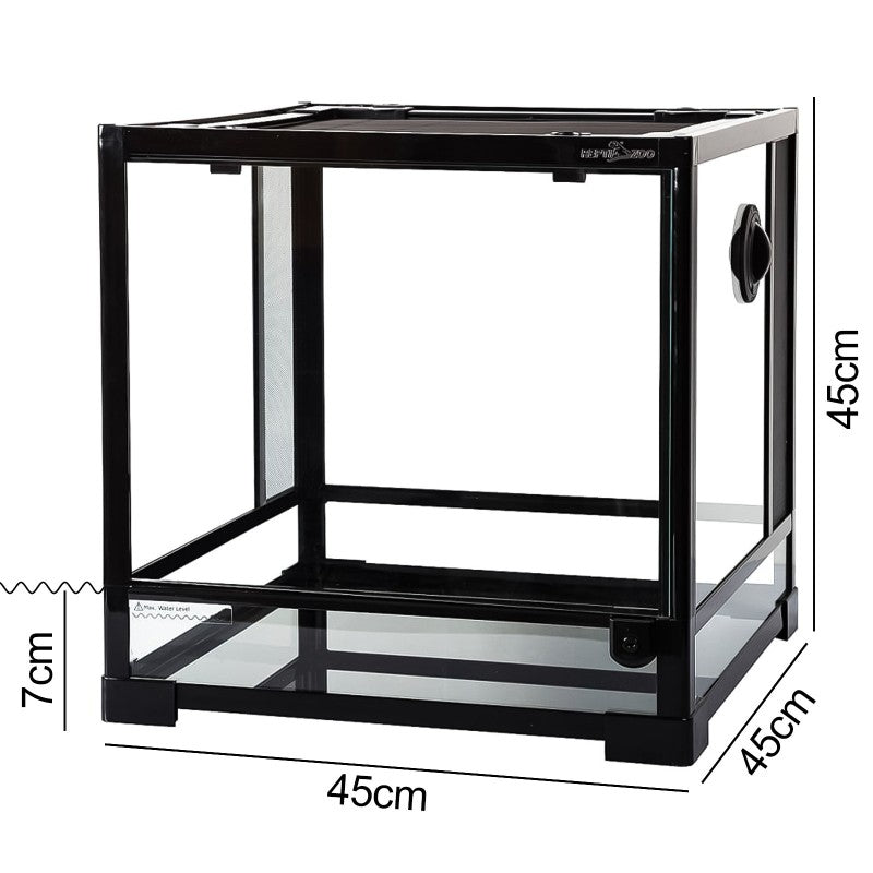 Repti-Zoo Glass Terrarium 45x45x45cm - szklane terrarium z metalową siatką